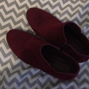 Maroon Ankle Boots